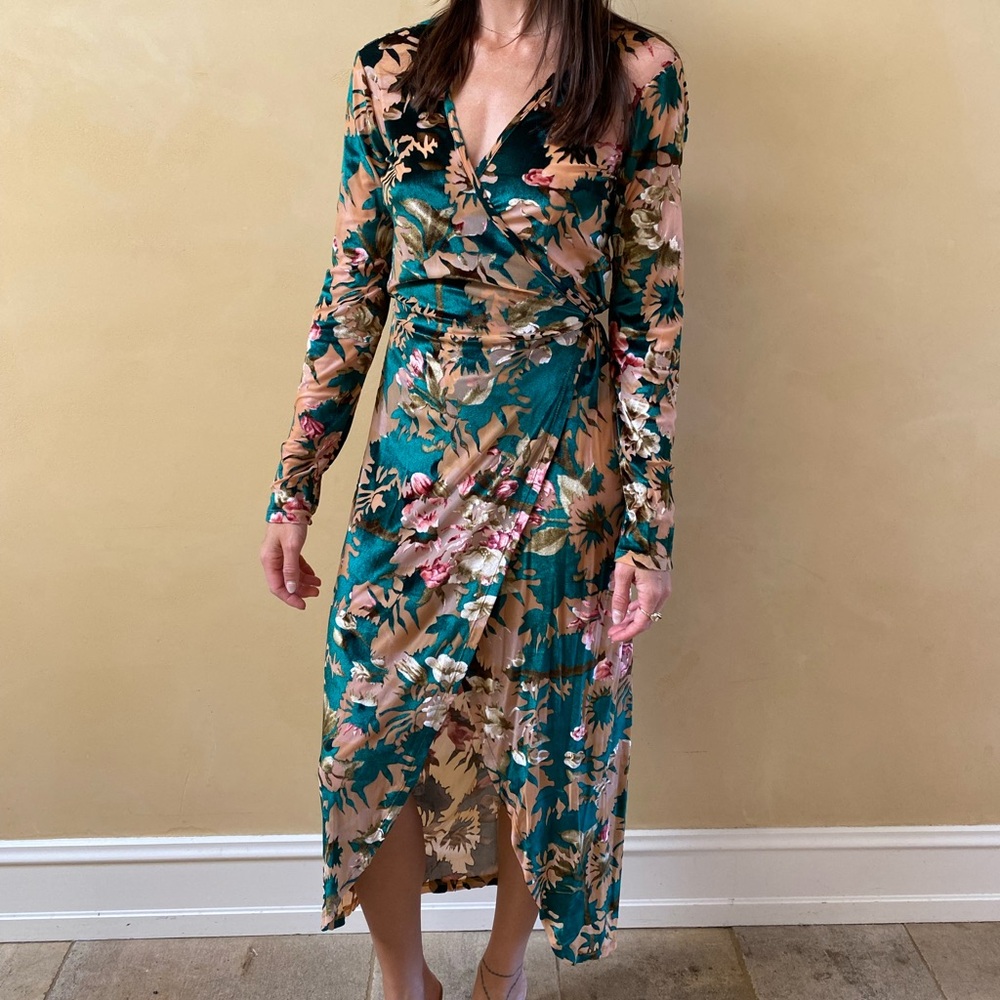 ZARA Floral Wrap Dress